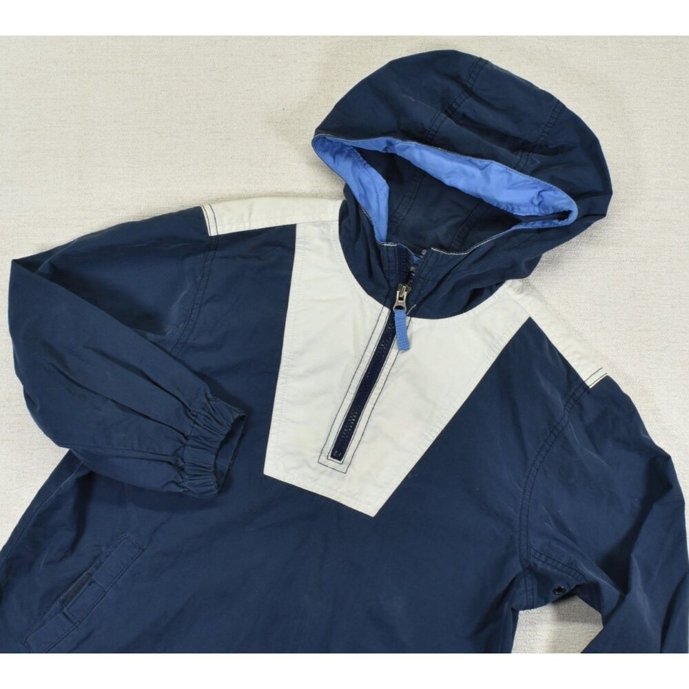 Vintage 2006 Gap Kids Anorak Jacket Boys Small 6-7 Navy Colorblock Zip